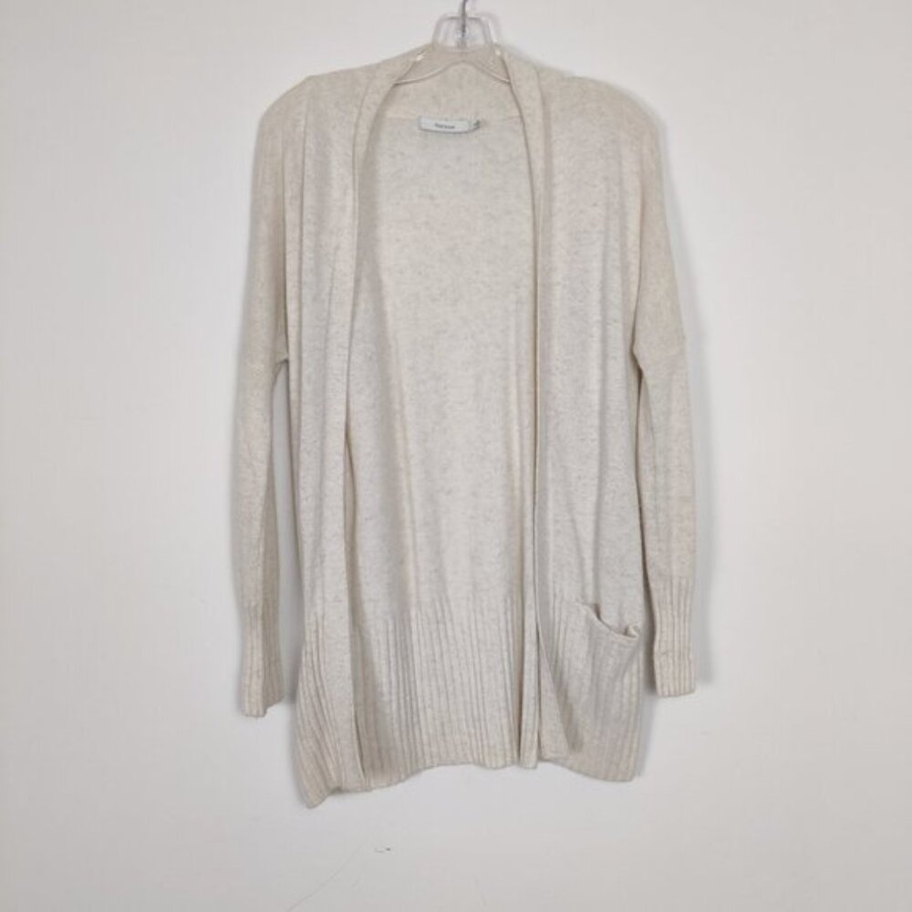 Talula Womens Open Front Cardigan in Ivory Size XS Cashmere Angora